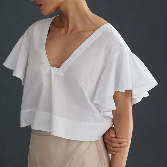 Maeve Tops - NWOT Maeve Flutter-Sleeve Top by Anthropologie in sz Medium